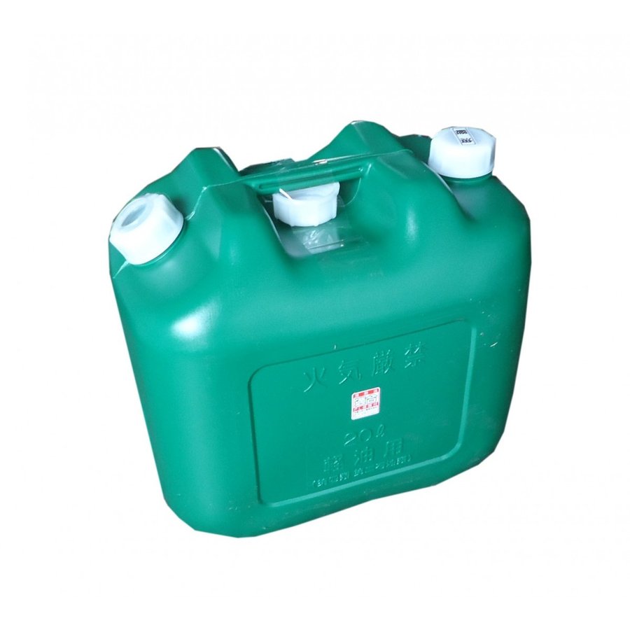 軽油缶　スリム20L　ノズル付　緑